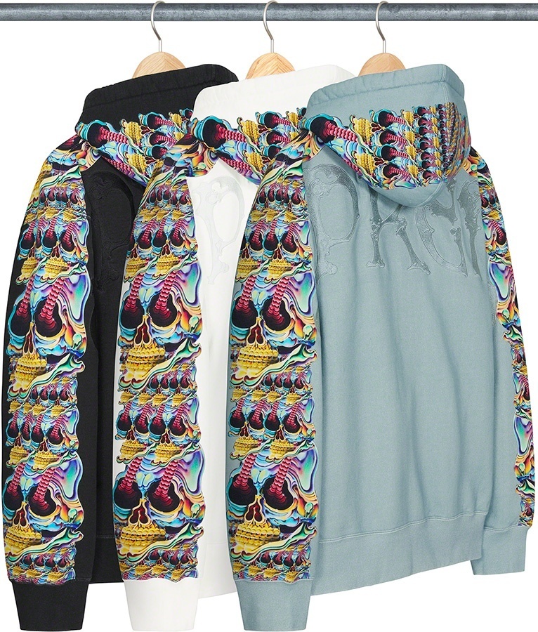 Skulls Zip Up Hooded Sweatshirt